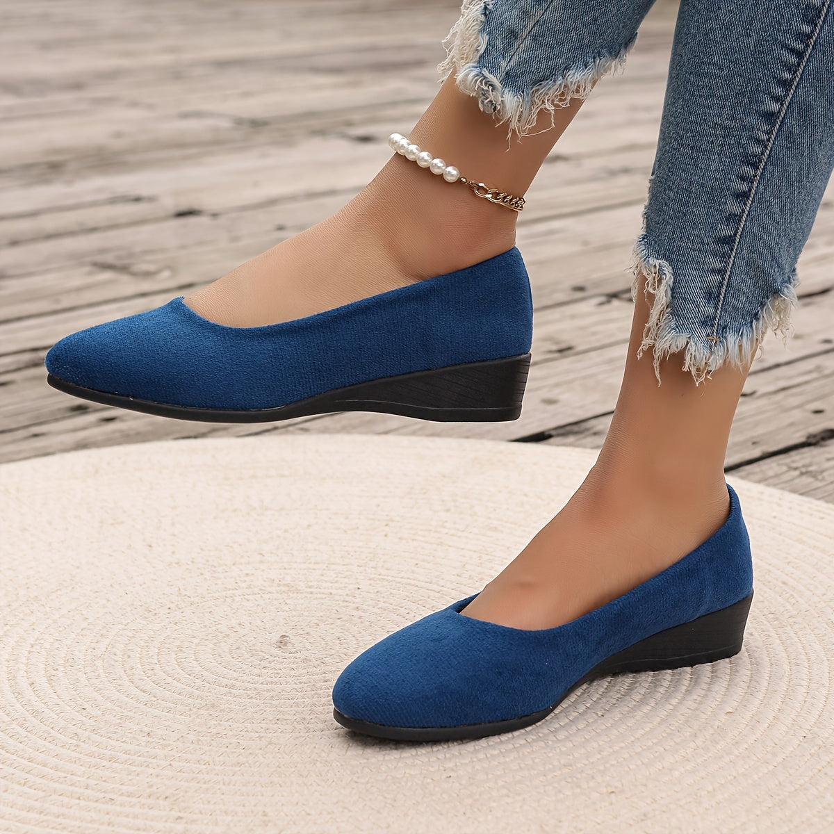 Éliane™ – Ballerine comode con tacco compensato