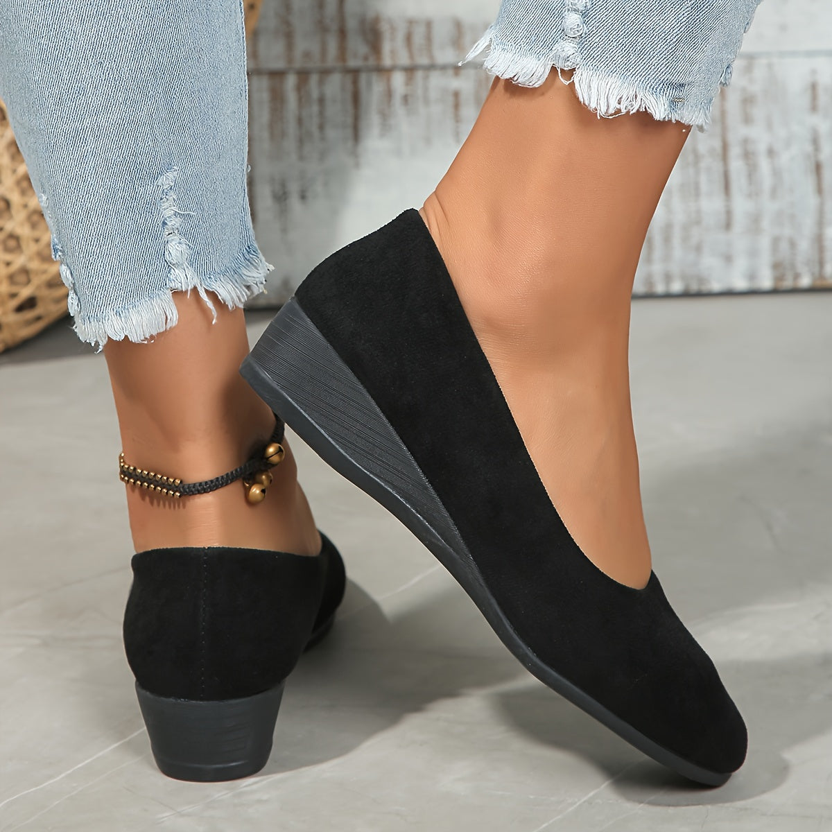 Éliane™ – Ballerine comode con tacco compensato